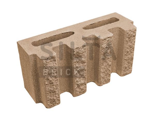 Блок канелюрный Silta Brick персиковый