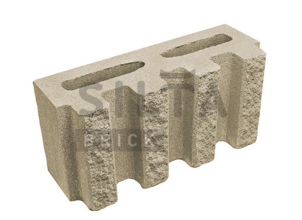 Блок канелюрный Silta Brick бежевый